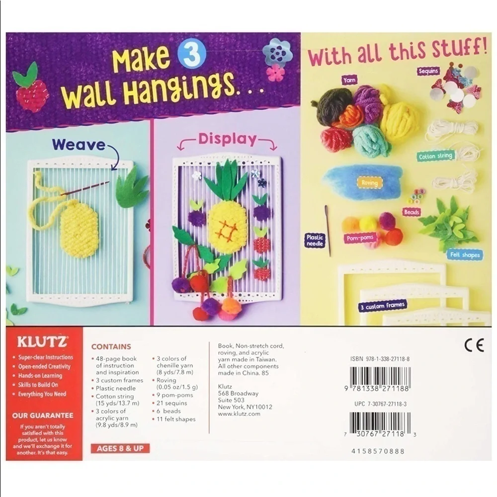 Klutz yarn art craft kit set, NEW IN BOX